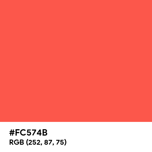 Orange-Red (Crayola) (Hex code: FC574B) Thumbnail