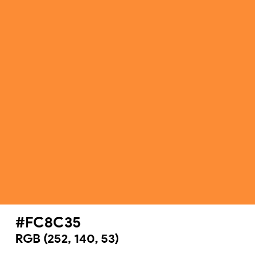 Indian Yellow (RAL Design) (Hex code: FC8C35) Thumbnail