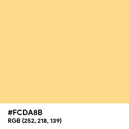 Caramel Yellow (Hex code: FCDA8B) Thumbnail