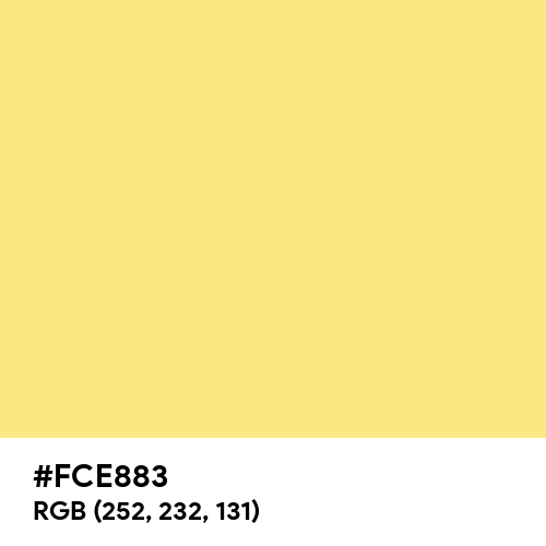 Yellow (Crayola) (Hex code: FCE883) Thumbnail