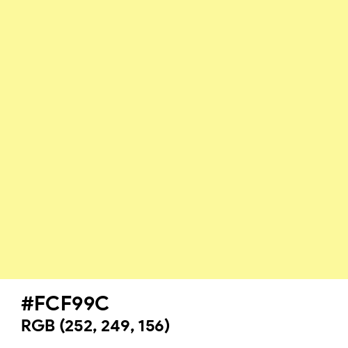 Pastel Yellow (Hex code: FCF99C) Thumbnail