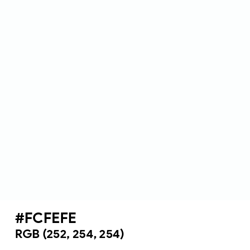 White (Hex code: FCFEFE) Thumbnail