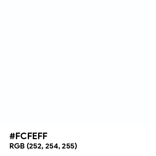 White (Hex code: FCFEFF) Thumbnail