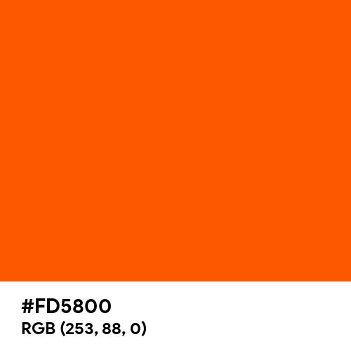 Willpower Orange (Hex code: FD5800) Thumbnail