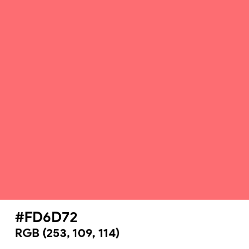 Cocktail Red (Hex code: FD6D72) Thumbnail