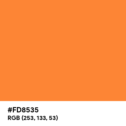 Coral Orange (Hex code: FD8535) Thumbnail