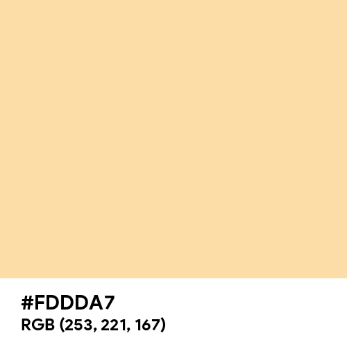 Porcelain Yellow (Hex code: FDDDA7) Thumbnail