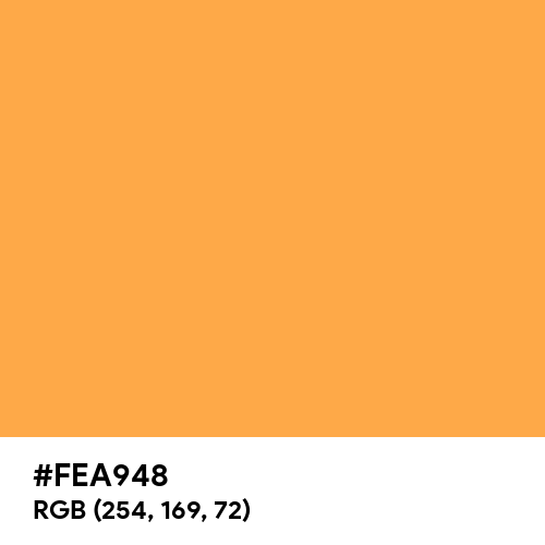 Romantic Orange (Hex code: FEA948) Thumbnail