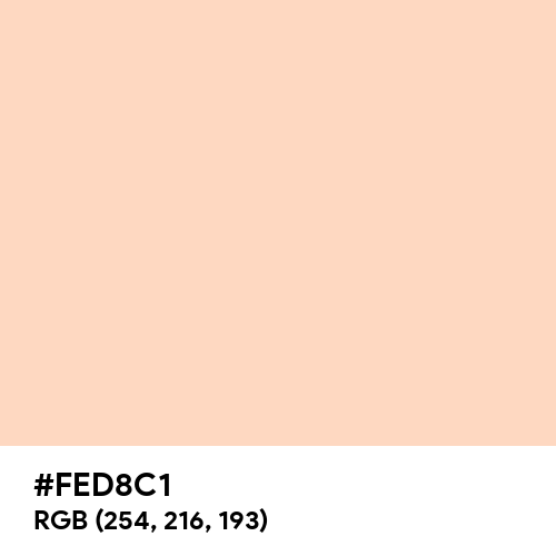 Very Pale Orange (Hex code: FED8C1) Thumbnail
