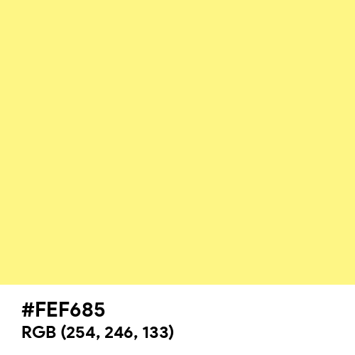 Yellow (Crayola) (Hex code: FEF685) Thumbnail