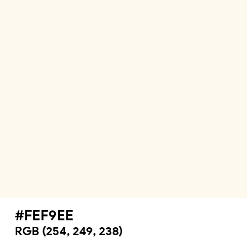 Floral White (Hex code: FEF9EE) Thumbnail
