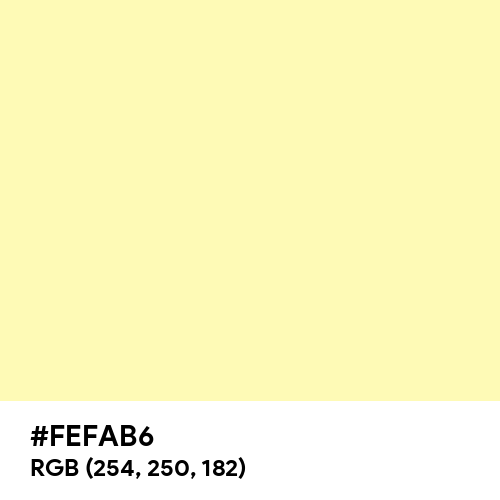 Very Pale Yellow (Hex code: FEFAB6) Thumbnail