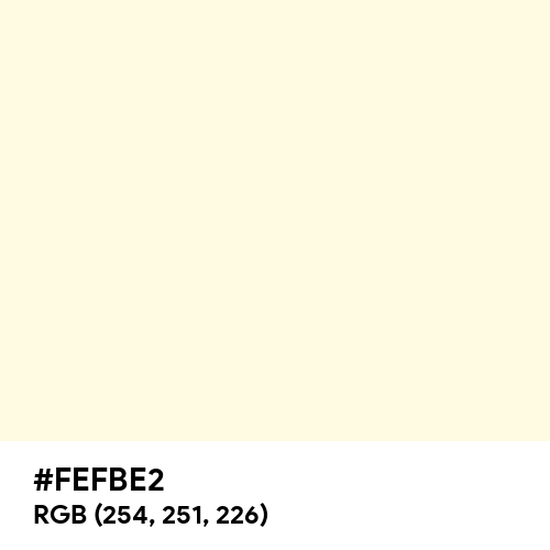 Light Yellow (Hex code: FEFBE2) Thumbnail