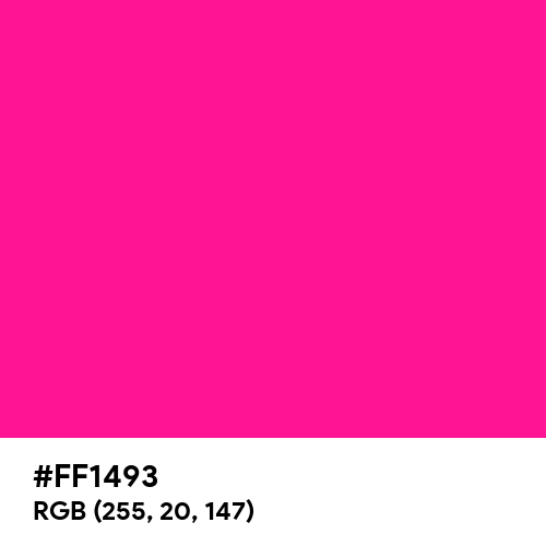 Deep Pink (Hex code: FF1493) Thumbnail