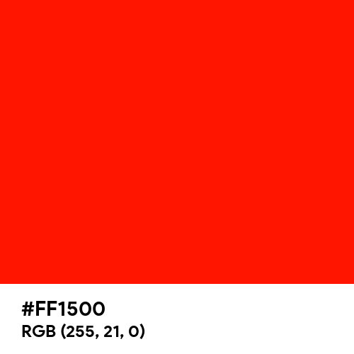 Candy Apple Red (Hex code: FF1500) Thumbnail