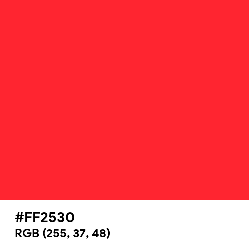 Imperial Red (Hex code: FF2530) Thumbnail