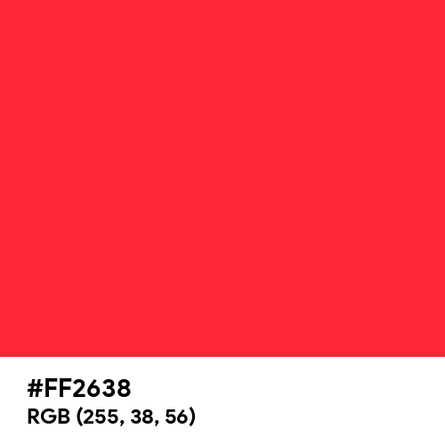Imperial Red (Hex code: FF2638) Thumbnail