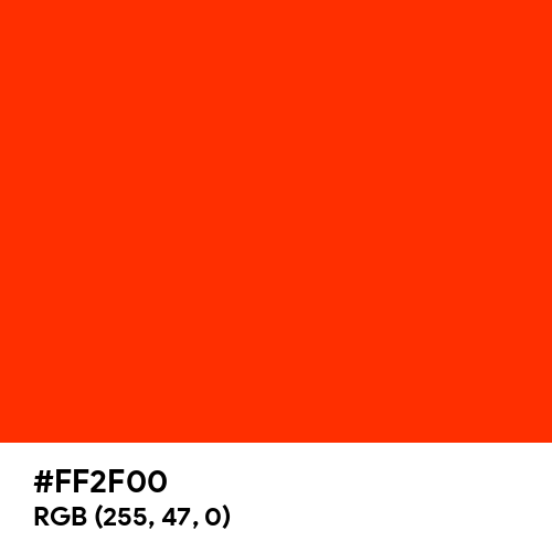 Electric Orange (Hex code: FF2F00) Thumbnail