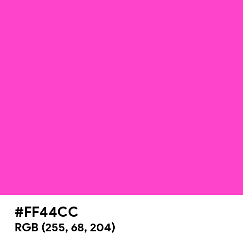 Neon Pink Color Hex Code Is Ff44cc - Best Bright Pink Paint Colors