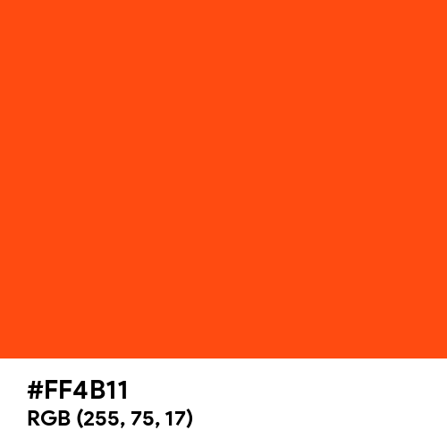 Luminous Orange (RAL) (Hex code: FF4B11) Thumbnail