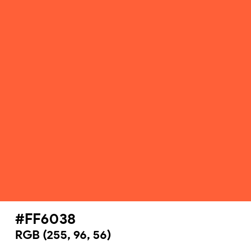Portland Orange (Hex code: FF6038) Thumbnail