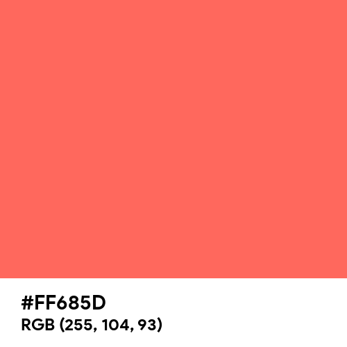 Pastel Red (Hex code: FF685D) Thumbnail