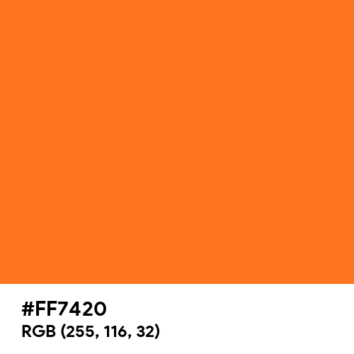 Vibrant Orange (Pantone) (Hex code: FF7420) Thumbnail