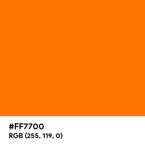Fire Orange (Hex code: FF7700) Thumbnail