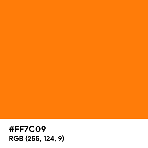 Philippine Orange (Hex code: FF7C09) Thumbnail