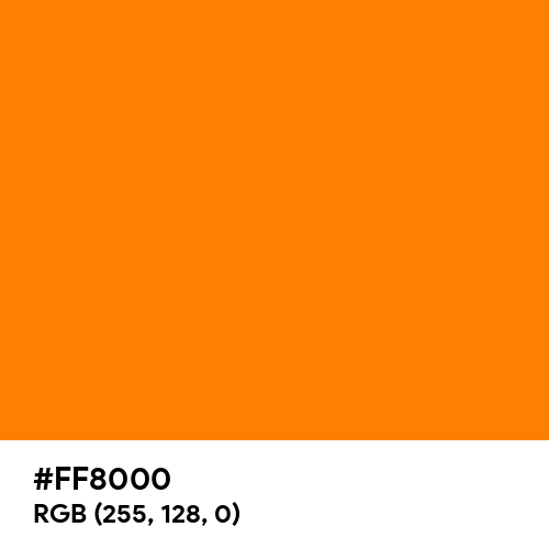 Full Orange (Hex code: FF8000) Thumbnail