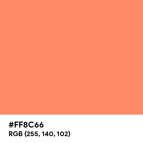 Atomic Tangerine (Hex code: FF8C66) Thumbnail