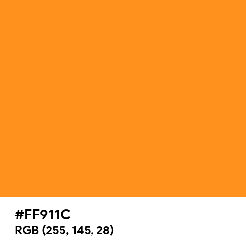 Shiny Orange (Hex code: FF911C) Thumbnail