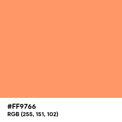 Atomic Tangerine (Hex code: FF9766) Thumbnail