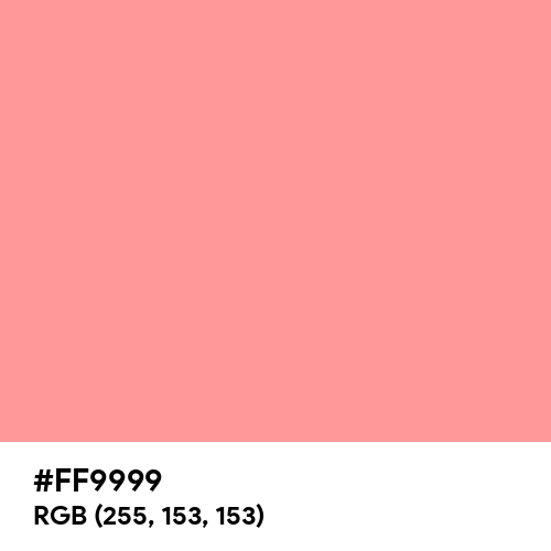 Light Salmon Pink (Hex code: FF9999) Thumbnail