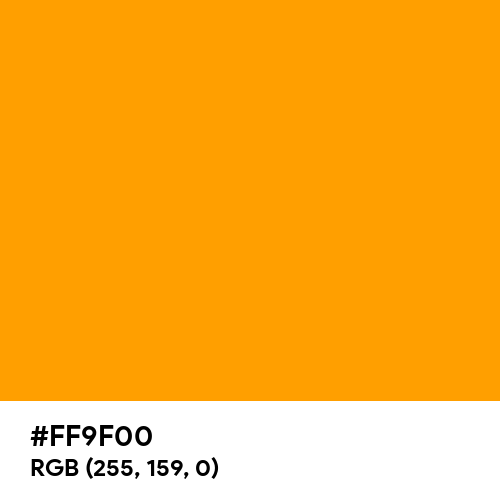 Orange Peel (Hex code: FF9F00) Thumbnail