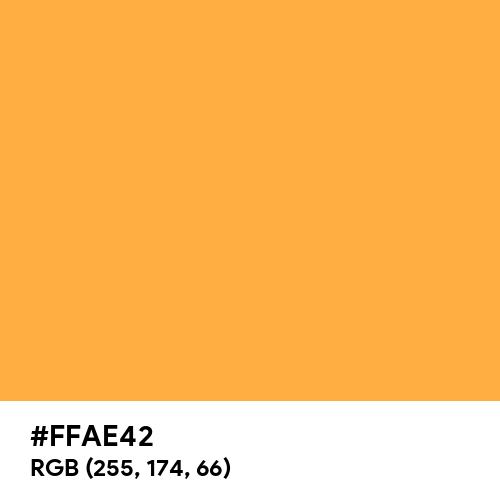 Yellow-Orange (Crayola) (Hex code: FFAE42) Thumbnail