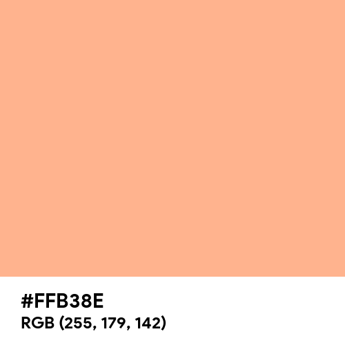 Coral Peach color hex code is #FFB38E