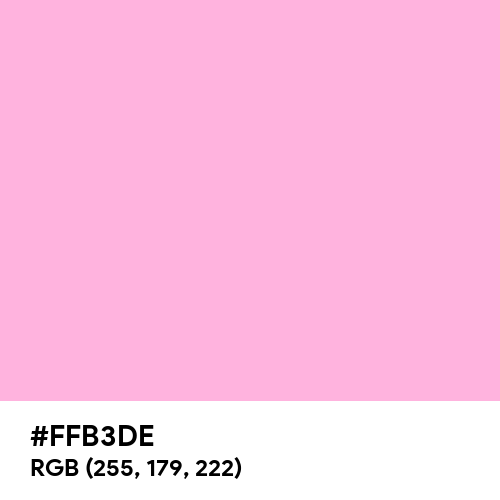Light Hot Pink (Hex code: FFB3DE) Thumbnail