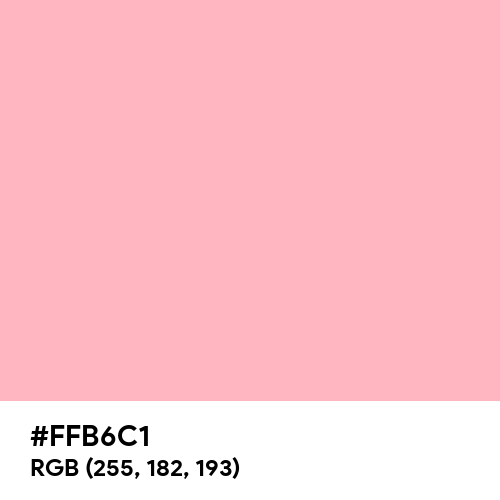 Light Pink (Hex code: FFB6C1) Thumbnail