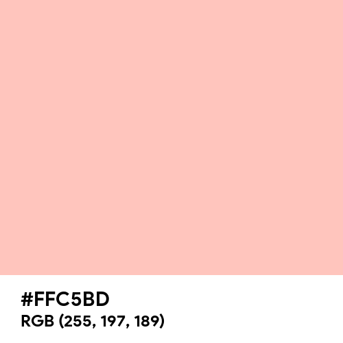 Peachy Pink (Hex code: FFC5BD) Thumbnail