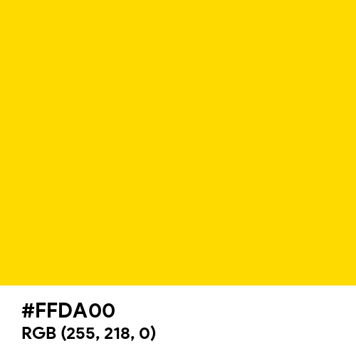 Hot Yellow (Hex code: FFDA00) Thumbnail