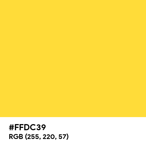 Primary Yellow (Ferrario) (Hex code: FFDC39) Thumbnail