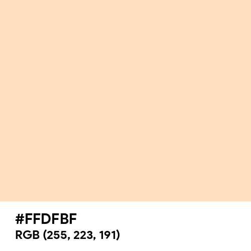 Very Pale Orange (Hex code: FFDFBF) Thumbnail