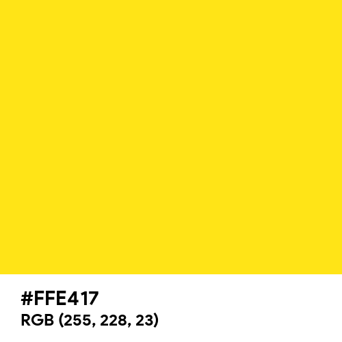 Yellow Flash (Hex code: FFE417) Thumbnail