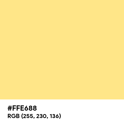 Yellow (Crayola) (Hex code: FFE688) Thumbnail