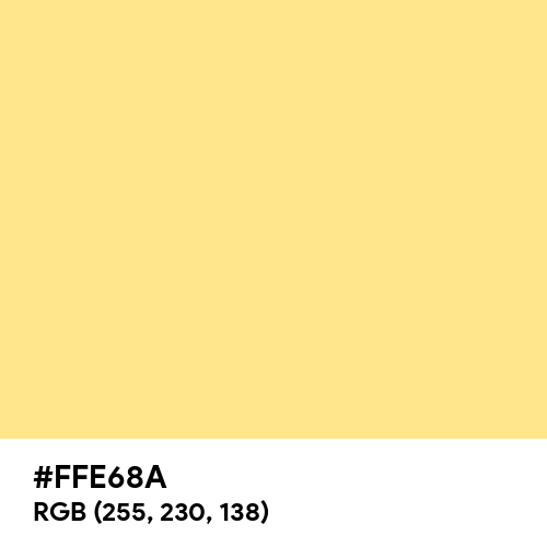Yellow (Crayola) (Hex code: FFE68A) Thumbnail