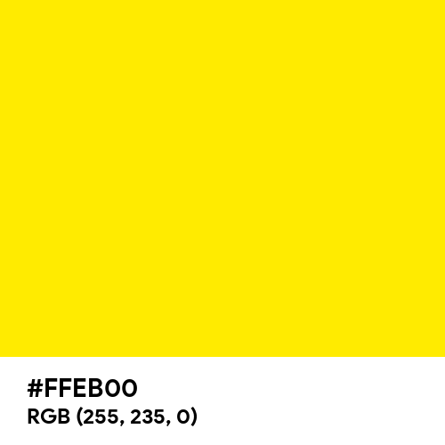 Middle Yellow (Hex code: FFEB00) Thumbnail