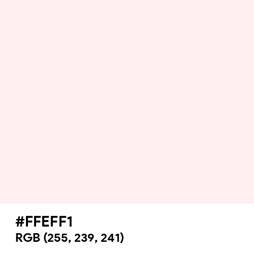 Super Light Pink (Hex code: FFEFF1) Thumbnail