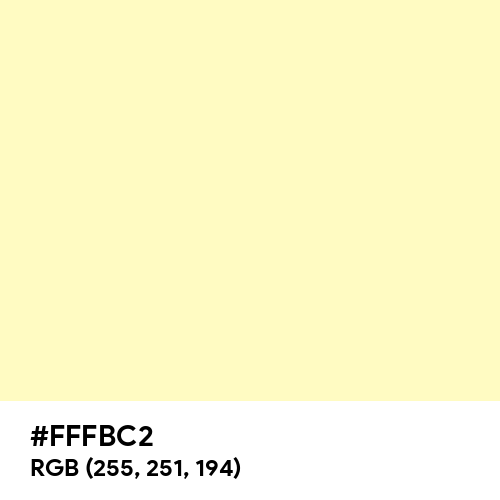 Very Pale Yellow (Hex code: FFFBC2) Thumbnail