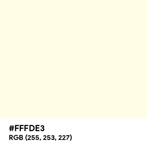 Light Yellow (Hex code: FFFDE3) Thumbnail